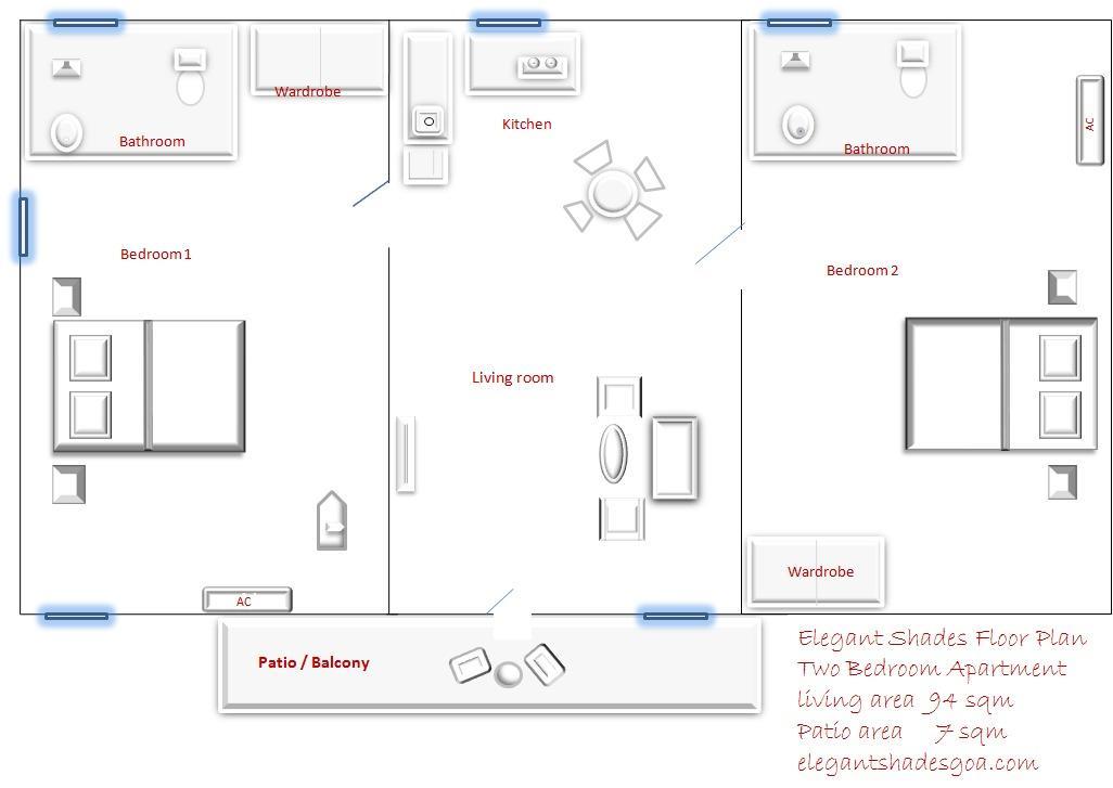 Elegant Shades Apartment Colva Bagian luar foto